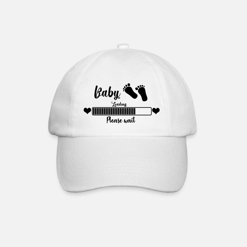 Baby Loading, Please Wait - Baseballkappe - Weiß/Weiß