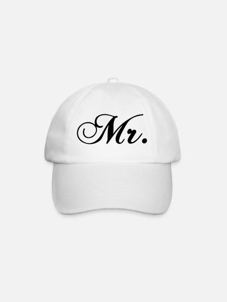 Bride T-Shirt Hochzeit Gold Kalligrafie Geschenk - Baseballkappe - Weiß/Weiß