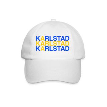KARLSTAD Schweden Sweden Schwedische Flagge - Baseballkappe - Weiß/Weiß - Vorne