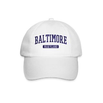 Tirage vintage de Baltimore, Maryland - Casquette classique - blanc/blanc - Devant