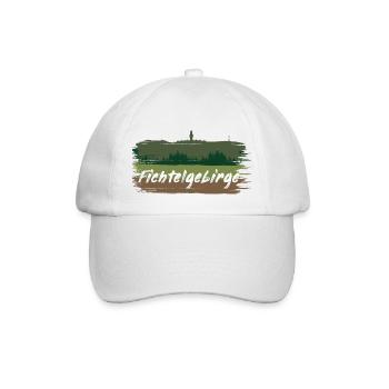 Fichtelgebirge Kösseine Schneeberg Ochsenkopf grün - Baseballkappe - Weiß/Weiß - Vorne