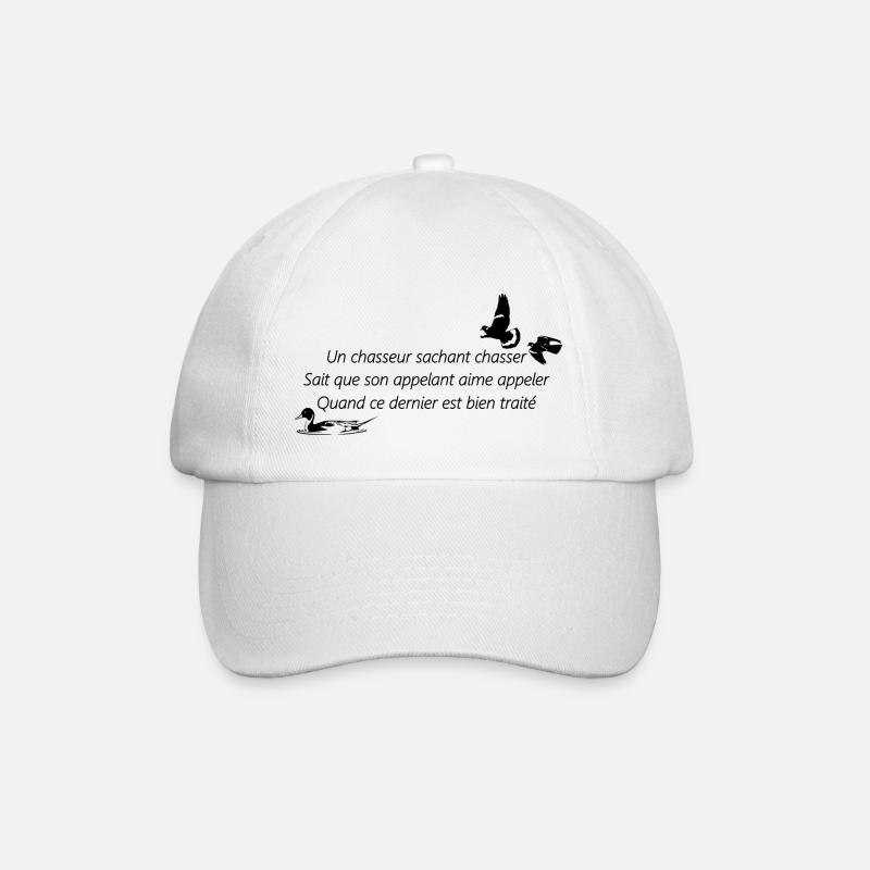 chasse, touche pas à nos traditions - Casquette classique - blanc/blanc