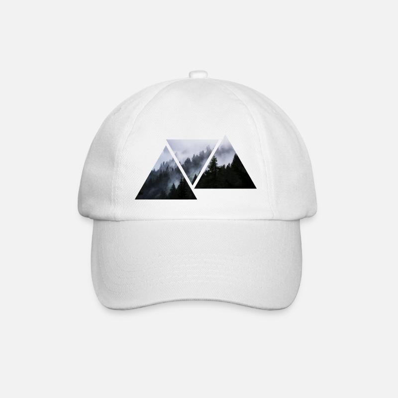 Foret de sapin et nuage Alpes leewarddesign - Casquette classique - blanc/blanc