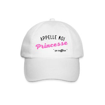 Appelle moi princesse ça suffira cadeau humour - Casquette classique - blanc/blanc - Devant
