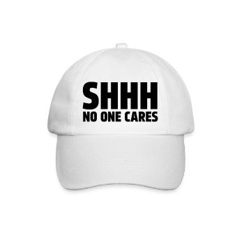 Chut, personne ne s’en soucie - Casquette classique - blanc/blanc - Devant