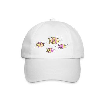 Fish Water Sea Graffiti Dessin des enfants Nature - Casquette classique - blanc/blanc - Devant