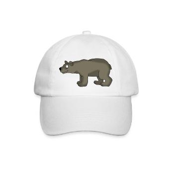Bear 3 - Baseball Cap - white/white - Front