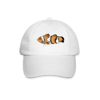 clownfish clown Fisch Fische Symbol Farben Grafik - Baseballkappe - Weiß/Weiß - Vorne