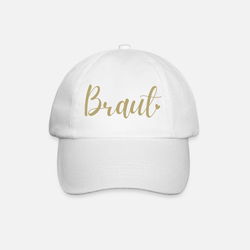 Braut – JGA Hochzeit Geschenk für Bride to Be - Baseballkappe - Weiß/Weiß