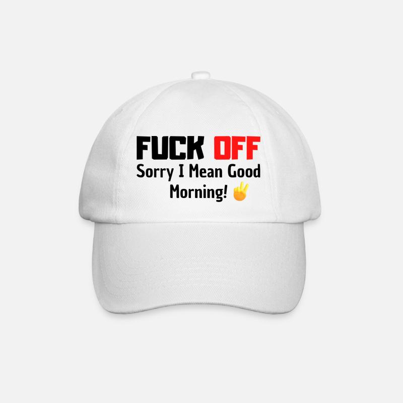 Fuck off - Baseballkappe - Weiß/Weiß