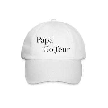 Papa golfeur - Casquette classique - blanc/blanc - Devant