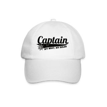Je suis le capitaine et c’est mon bateau! - Casquette classique - blanc/blanc - Devant