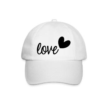 LOVE. SAINT VALENTIN. EVJF. JE T'AIME. I LOVE YOU. - Casquette classique - blanc/blanc - Devant