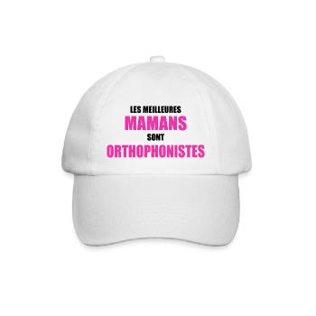 les meilleures mamans sont orthophonistes - Casquette classique - blanc/blanc - Devant