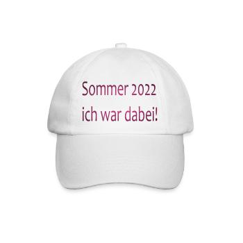Sommer 2022 ich war dabei violett schwarz - Baseballkappe - Weiß/Weiß - Vorne