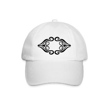Decorative artistic ornament frame - Baseball Cap - white/white - Front