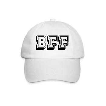 BFF Tshirt black - Baseball Cap - white/white - Front