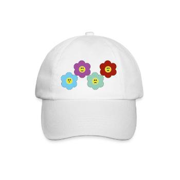 Blumen mit verschiedenen Stimmungen - Baseballkappe - Weiß/Weiß - Vorne