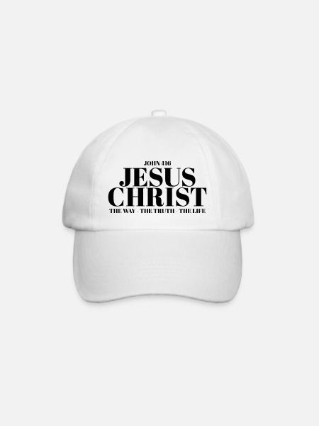 Jésus-Christ Bible Croix chrétienne chrétienne - Casquette classique - blanc/blanc