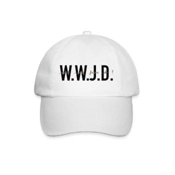 W.W.J.D. - What would Jesus do? - Baseball Cap - white/white - Front