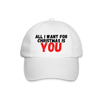 Tout ce que je veux pour Noël, c’est toi - Casquette classique - blanc/blanc - Devant