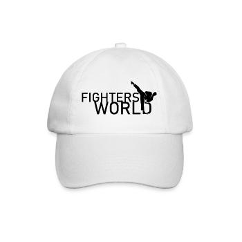 fighters world karate fighting kampfsport symbol - Baseballkappe - Weiß/Weiß - Vorne