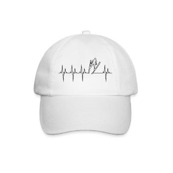Skispringen Elektrokardiogramm EKG Skispringen - Baseballkappe - Weiß/Weiß - Vorne