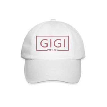 Gigi Est. 2023, Grand-mère en devenir, révélation de grossesse - Casquette classique - blanc/blanc - Devant