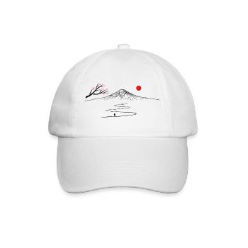 Japon, Fujijama, randonnées en montagne, volcan, cerisier en fleurs - Casquette classique - blanc/blanc - Devant