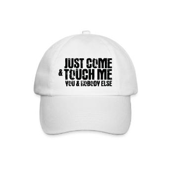 Techno dance music just come touch me gift - Baseball Cap - white/white - Front