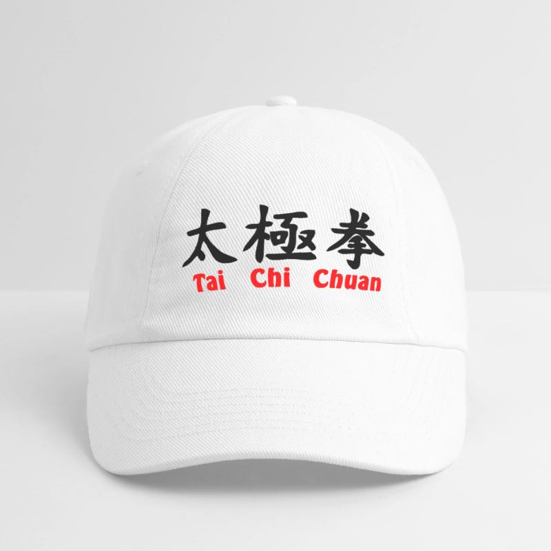 Script Tai Ji Quan horizontal avec texte rouge Casquette classique