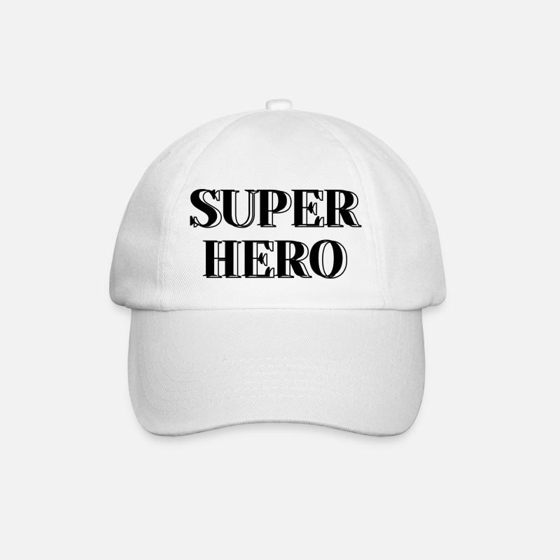 Super Hero - Baseball Cap - white/white