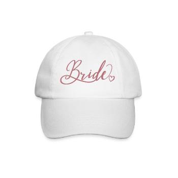 Braut Matching Paar Verlobung Hochzeit Flitterwochen - Baseballkappe - Weiß/Weiß - Vorne