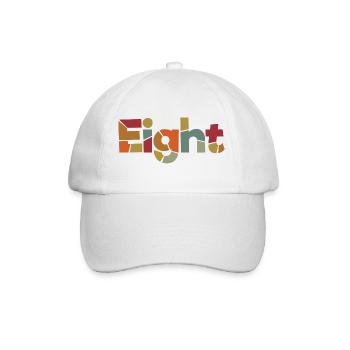 Eight - 8 Years Old Birthday, 8 Year Anniversary - Baseball Cap - white/white - Front