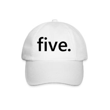 Five - 5 Years Old Birthday, 5 Year Anniversary - Baseball Cap - white/white - Front