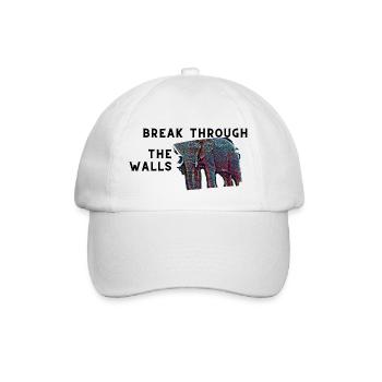 Break through the walls / Free yourself - Baseball Cap - white/white - Front