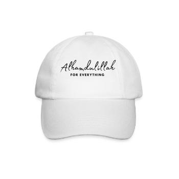 Alhamdulillah for everything /Islam /Muslim /Allah - Baseball Cap - white/white - Front