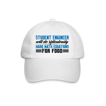 Will Do Ridiculously Hard Math Equations For Food4 - Baseball Cap - white/white - Front