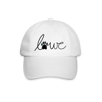 Löwe, Schriftzug blau - Baseballkappe - Weiß/Weiß - Vorne