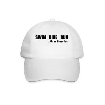Triathlon, Natation, Course à pied, Cyclisme, Sports - Casquette classique - blanc/blanc - Devant