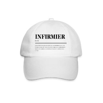 Infirmier: Définition Amusante - Super Cadeau - Casquette classique - blanc/blanc - Devant