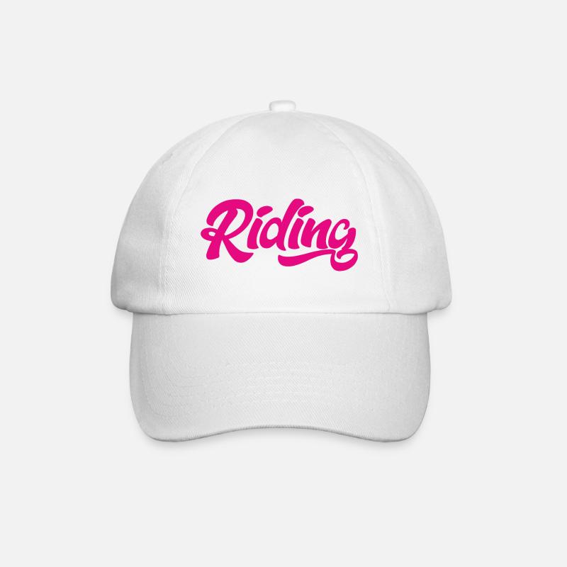Équitation - Équitation - Cheval - Chevaux - Slogan - Dire - Casquette classique - blanc/blanc