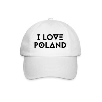 I LOVE POLAND - Baseball Cap - white/white - Front