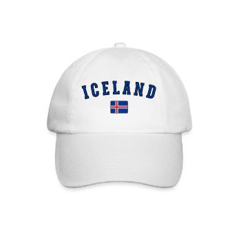 Flag of Iceland, Icelandic pride - Baseball Cap - white/white - Front
