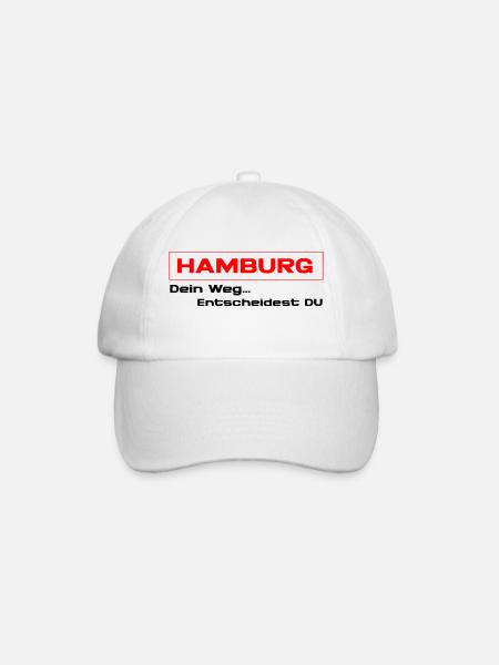 Hamburger Weg - Baseballkappe - Weiß/Weiß