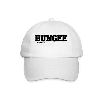 Bungee Logo schwarz - Baseballkappe - Weiß/Weiß - Vorne