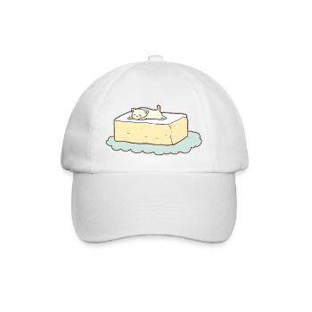 Cat on Toast: A Minimalist Work of Art - Baseball Cap - white/white - Front