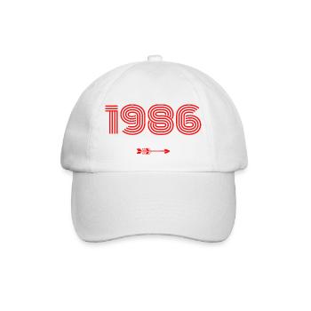 Né en 1986 - Casquette classique - blanc/blanc - Devant