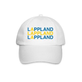 LAPPLAND Sverige Sweden Schweden Flagge - Baseballkappe - Weiß/Weiß - Vorne