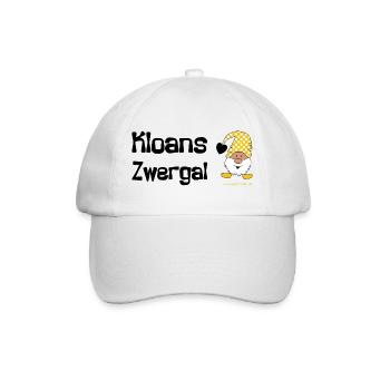 kloans Zwergal - kleiner Zwerg, Österreich Dialekt - Baseballkappe - Weiß/Weiß - Vorne